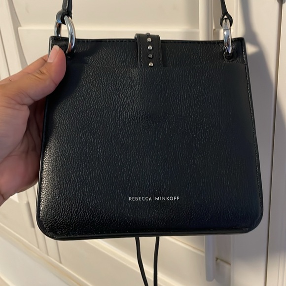 Rebecca Minkoff Black Small Leather Bucket Crossbody Two Tone Hardware - Picture 7 of 12